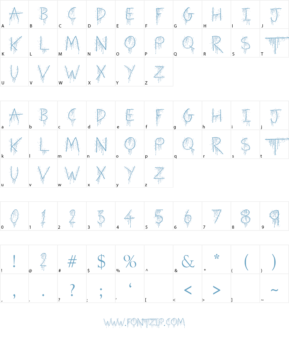 Beware of the Hogs Font Character